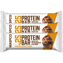 Waspco Bitter Çikolata Kaplı Cupcake Aromalı Protein Bar X3