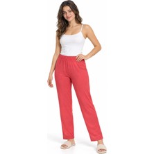 Cotonhause Kadın Viskon Kumaş Nar Çiçeği Tek Alt Pijama Altı 5800