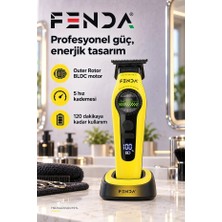 Fenda Profesyonel Saç Kesme, Ense Çizim ve Sakal Tıraş Makinesi Sarı FNSACKS0015