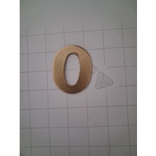 Gendec Kapı Numarası 4.2 cm Altın Sarı Metal Kendinden Yapışkanlı Kapı Numarası No:0