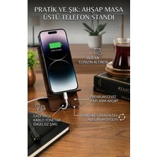 MYS Flex 2 Adet Ahşap Telefon Tutucu  Tablet Standı Masa Üstü Ahşap Sabitleme Masaüstü Ev Ofis Ahşap Telefon Standı Taşınabilir Katlanabilir