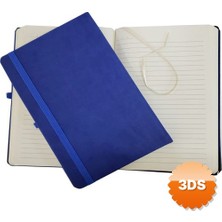 3D Sepetim Deri Kapaklı Defter (Mavi)