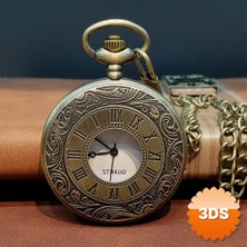 3D Sepetim Vintage Tasarım Köstekli Saat
