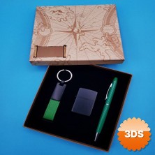3D Sepetim Kalem Anahtarlık Çakmak Özel 3'lü Hediye Seti