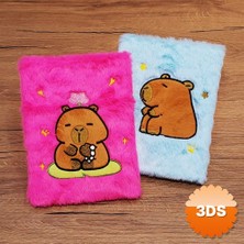 3D Sepetim Ayıcık Motifli Peluş Kapaklı Defter