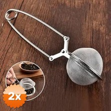 3D Sepetim 2 Adet Paslanmaz Çelik Bitki Çayı Demleme Süzgeci