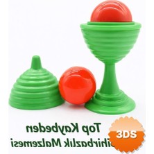 3D Sepetim Yeşil Renk Sihirli Kupa Top Kaybetme Oyunu 7 cm
