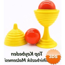 3D Sepetim Sarı Renk Sihirli Kupa Top Kaybetme Oyunu 7 cm