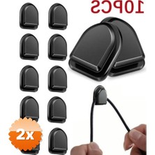 3D Sepetim 2 Paket Siyah Çok Amaçlı Yapışkanlı Kanca 10'lu
