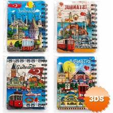 3D Sepetim İstanbul Temalı Kabartmalı Defter
