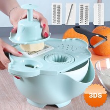 3D Sepetim Çok Fonksiyonlu Salata Aparatı Süzgeçli Doğrayıcı Kase