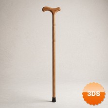 3D Sepetim Klasik Ahşap Baston El İşçiliği Güvenli Yürüyüş Desteği