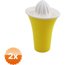 3D Sepetim 2 Adet Bardaklı Narenciye Sıkacağı 600 ml Plastik