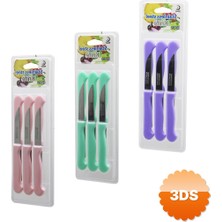 3D Sepetim Meyve Bıçağı Seti 6'lı Paket Paslanmaz Çelik