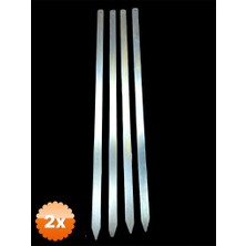 3D Sepetim 2 Adet Geniş Yassı Metal Adana Kebap Şişi 50 cm