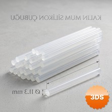 3D Sepetim Kalın Mum Silikon Çubuğu 11.3 mm 1 Kilogram Şeffaf