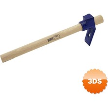 3D Sepetim Ahşap Saplı Dövme Çelik Keser Boyalı Sap 400 Gram 40 cm