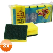3D Sepetim 3 Paket Bulaşık Süngeri Seti 5 Adet Oluklu