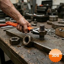 3D Sepetim Kurbağacık Anahtar 12 İnç Ayarlanabilir Çeneli Turuncu Saplı