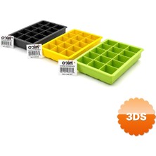 3D Sepetim Renkli Pratik Buz Kalıbı 15 Bölmeli Silikon