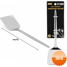 3D Sepetim Metal Servis Spatulası Krom Renk 27 cm Paslanmaz Çelik