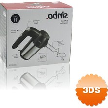 3D Sepetim Sinbo El Mikseri 2 Başlıklı Paslanmaz Çelik Gövde 200W 5 Kademeli