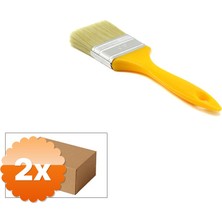 3D Sepetim 2 Adet Kestirme Boya Fırçası 50 mm No 2 Sarı Saplı