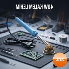 3D Sepetim 40W Kalem Lehim Makinesi Mavi Renk