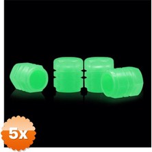 3D Sepetim 5 Adet Fosforlu Sibop Kapağı 4 Adet Yeşil ABS Plastik