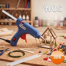 3D Sepetim 20W Sıcak Silikon Tabancası Küçük Boy 7.5 mm Mum Silikon Uyumlu
