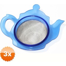 3D Sepetim 3 Adet Çaydanlık Şekilli Çay Süzgeci