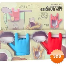 3D Sepetim 2 Li Silikon Tutucu Çay ve Kahve Aksesuar Seti