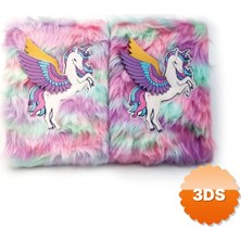 3D Sepetim Unicorn Tasarımlı Peluş Hatıra Defteri