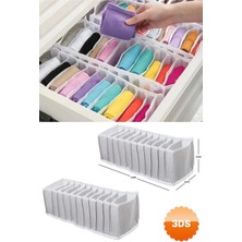3D Sepetim Akordiyon Çekmece Düzenleyici Organizer 10 Gözlü M Beden Çorap Çamaşır Havlu Düzenleyici