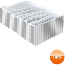 3D Sepetim 8 Bölmeli Xl Pratik Bölmeli Çekmece Düzenleyici Organizer(iç Çamaşırı Kravat Çorap Düzenleyici)