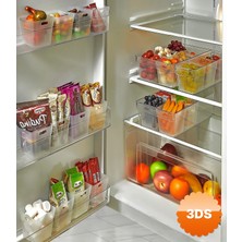 3D Sepetim 12 Li Buzdolabı İçi Mini Düzenleyici Kutu Organizer - Buzdolabı Kapak Düzenleyici