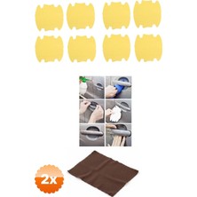 3D Sepetim 2 Adet 9lu Set Araba Kapı Kolu Koruyucu Çizilme Önleyici Şeffaf Sticker Film Koruma Seti