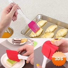3D Sepetim 2'li Silikon Pasta - Börek - Poğaça Yağ Fırçası Ve Spatula Seti