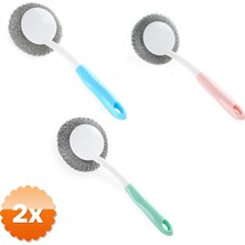 3D Sepetim 2 Adet Mangal Temizleme Fırçası - Barbekü Fırçası - Lavabo Bulaşık Fırçası