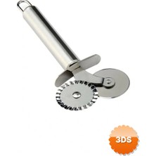 Çift Başlı Metal Pizza Kesici ve Hamur Ruleti