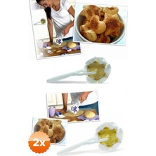 3D Sepetim 2 Adet Kurabiye Ruleti - Çiçek - Kalp - Üçgen - Muffin Şekillerinde Kurabiye Şekillendirici