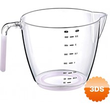 3D Sepetim Ölçü Ve Hamur Kabı 500 Ml - Silikon Sap