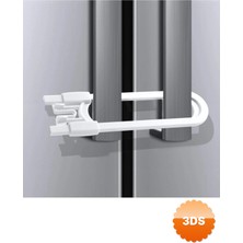 3D Sepetim 4 Adet Çocuk Koruma Kilidi - Slide Dolap Çekmece Kilidi Sürgülü Kilit