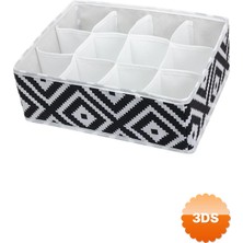 3D Sepetim 12 Bölmeli Mozaik Desen Pratik Bölmeli Çekmece Düzenleyici Organizer
