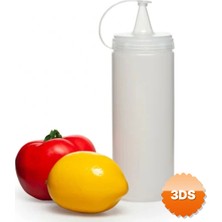 3D Sepetim Şeffaf Sos Şişesi - 1000ml Dev Boy