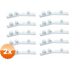3D Sepetim 2 Adet 10 Adet Plastik Beyaz Sineklik Çıtçıtı – Dayanıklı Ve Pratik Sineklik Sabitleme Aparatı