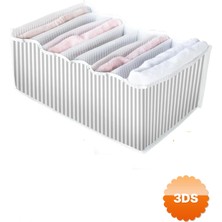 3D Sepetim Akordiyon Çekmece Düzenleyici Organizer 8 Gözlü L Beden Çorap Çamaşır Havlu Düzenleyici