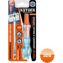 3D Sepetim 2in1 Düz - Yıldız Çıkar Tak Kontrol Kalemi - Tornavida 100 - 500v