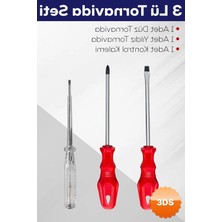 3D Sepetim 3'lü Tornavida Seti (düz Tornavida + Yıldız Tornavida + Kontrol Kalemi)