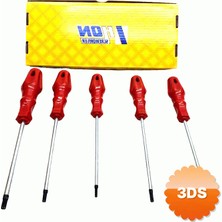 3D Sepetim Tornavida 5 Parça Tork Torx Tornavida Seti
